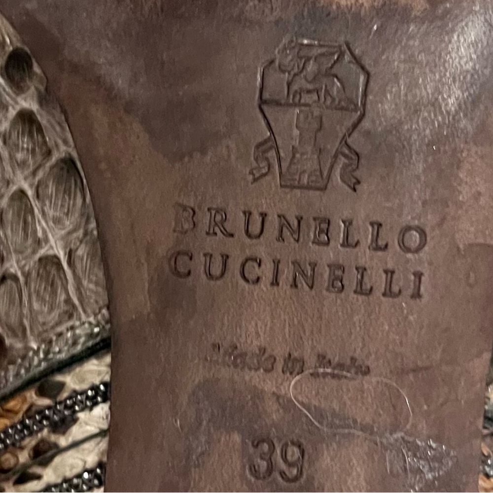 Brunello Cucinelli ($2295) Women’s Python Beaded … - image 8